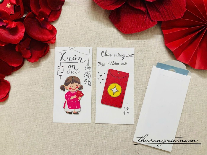 Set 2 bao lì xì handmade mẫu 35